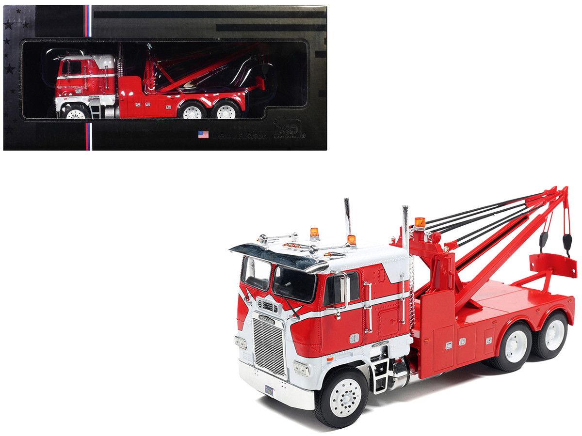 Freightliner FLA Tow Truck 1987 Rood/Wit - 1:43